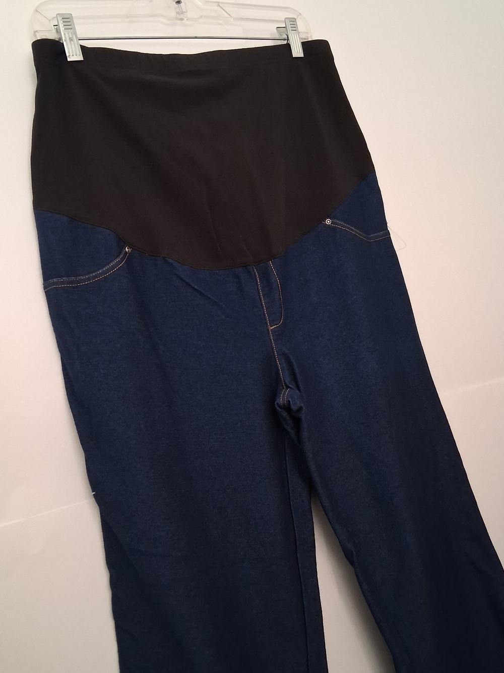 TIME & TRU Dark Blue Straight-Leg Maternity Jeans Size LARGE 12/14 - Picture 8 of 8